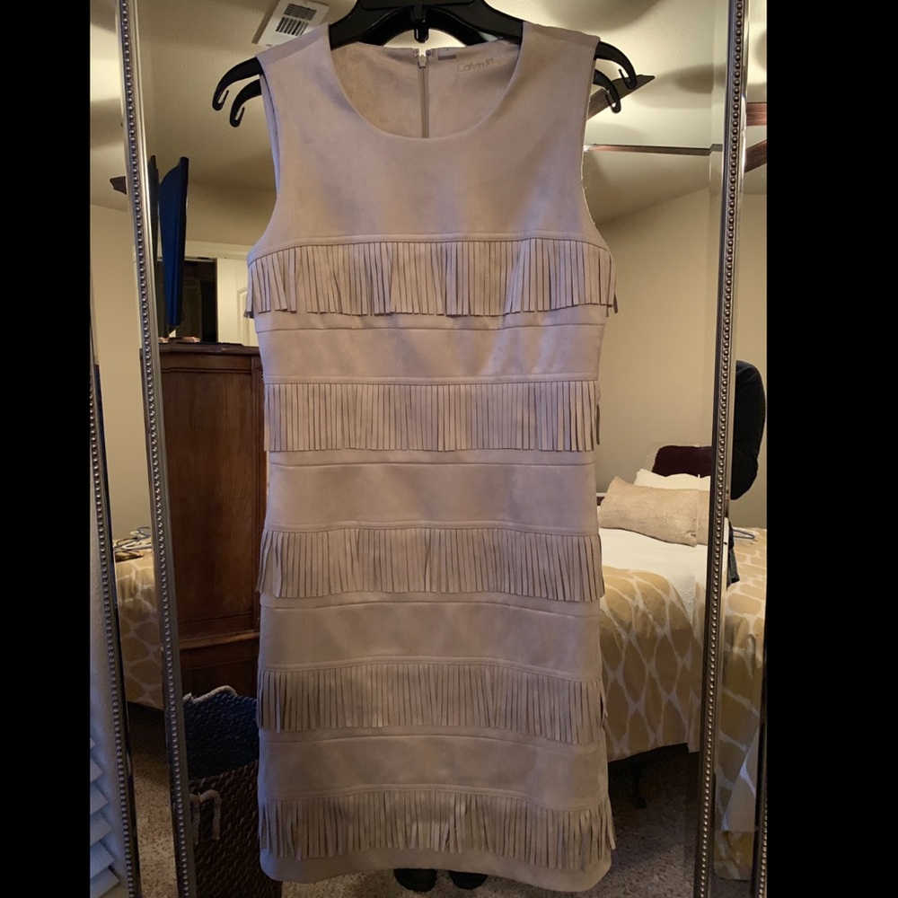 Calvin Klein fringe dress